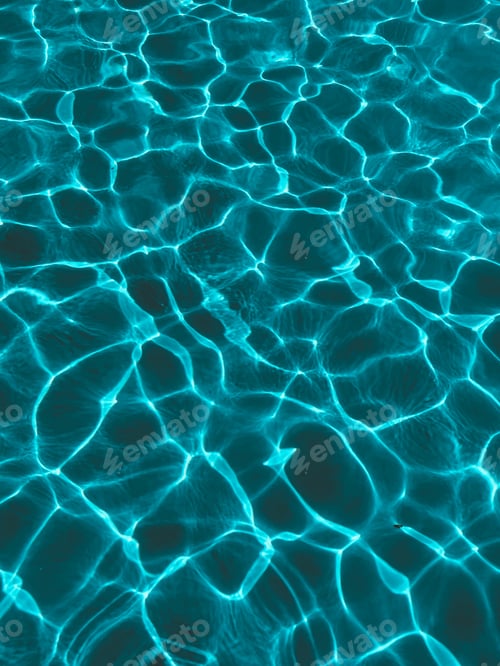 Preview: Underwater light reflections into the pool. Amazing turquoise color of the water.