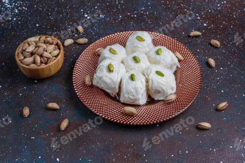 Preview: Turkish floss halva pishmanie,cotton candy dessert.