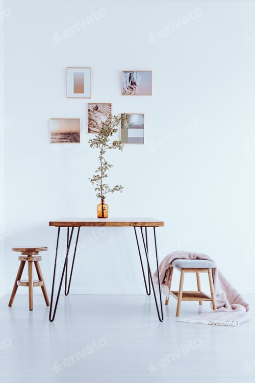 Preview: White dining room