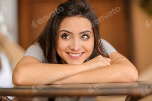Preview: Portrait of young hot woman posing in studio