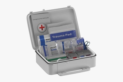 Preview: Medical Kit with Supplies: Open First Aid Box
