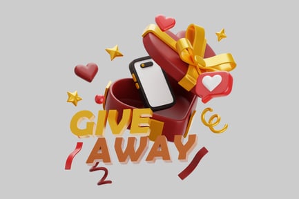Preview: Giveaway heart box with phone