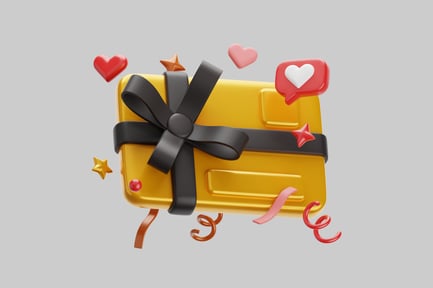 Preview: Golden marketing gift card set