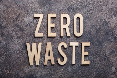 Preview: zero waste word text wooden letters on concrete background