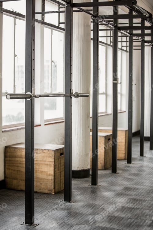 Preview: Plyo boxes and bar at the gym