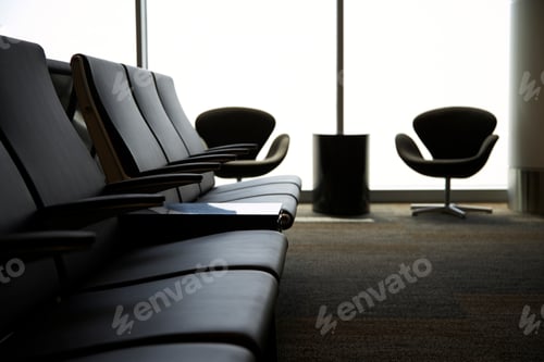 Preview: Chairs in airport waiting area