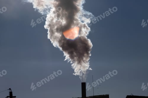 Preview: Smoke coming out of factory chimney.