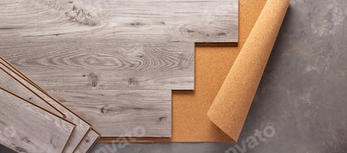 Preview: Wood laminate background on floor texture. Wooden laminate heap top view