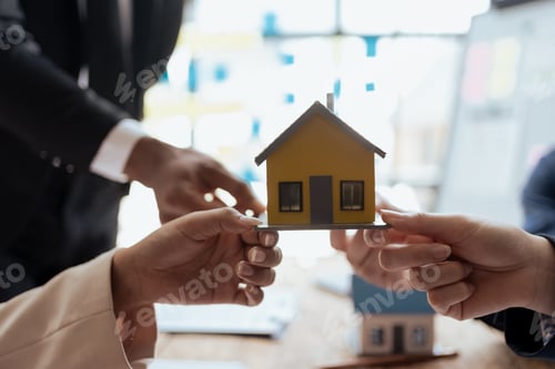 Preview: Business people meeting together about real estate. Working as a teamwork of real estate businesses.