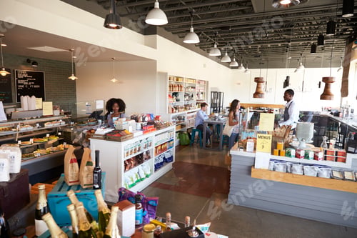 Preview: Interior Of Busy Delicatessen With Customers
