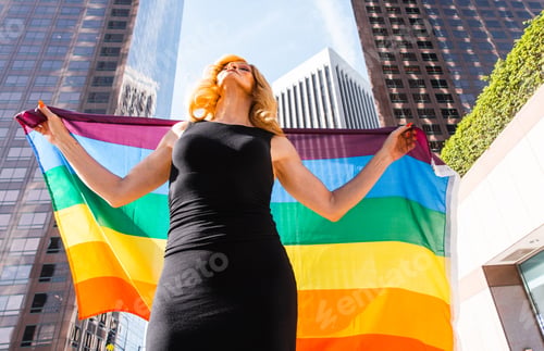 Preview: Transgender business woman lifestyle moments in downtown, Los angeles.