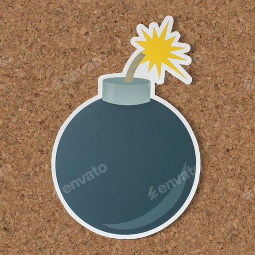 Preview: Explosive bomb with burning wick icon