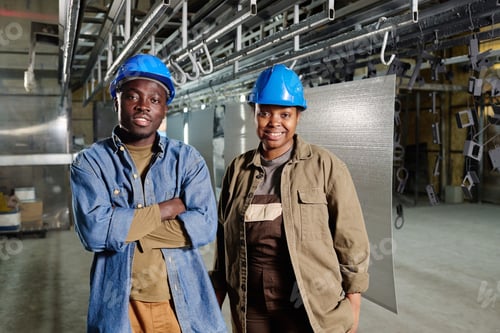 Preview: African colleagues working at metal industry