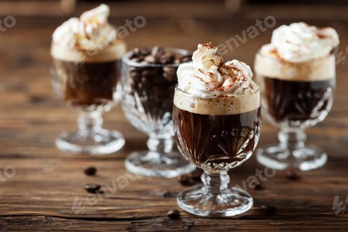 Preview: coffee cocktail with whipped cream