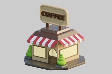 Preview: Tiny coffee shop architecture building