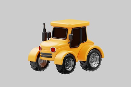 Preview: Cartoonish autumn harvest tractor