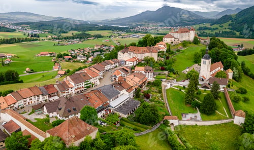 Preview: Gruyeres Castle and village, Switzerland