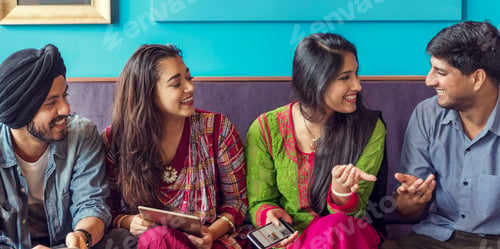 Preview: Indian Ethnicity Community Casual Cheerful Concept