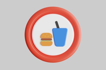 Preview: Fast food meal circle sign