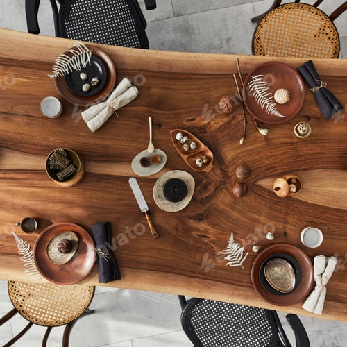 Preview: Stylish interior design of dining room