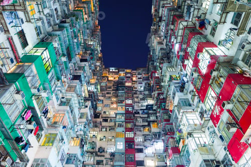 Preview: Overcrowded residential building in Hong Kong