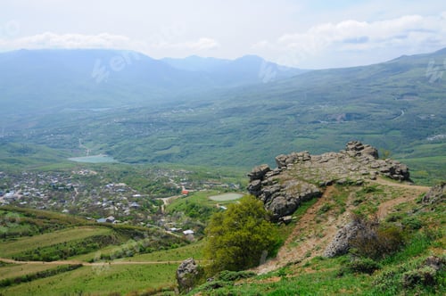 Preview: View of cliffs from the top of mountain