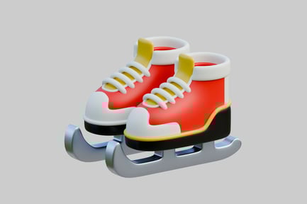 Preview: Cute cartoon ice skates pair