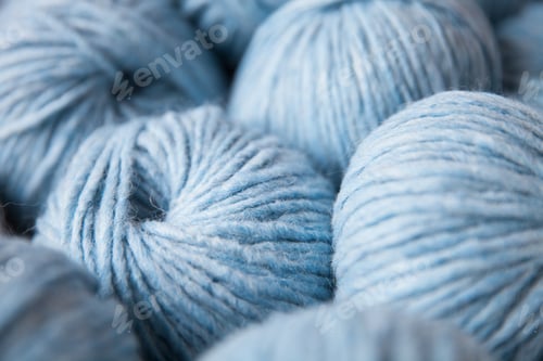 Preview: Light Blue Yarn Close Up Texture Background