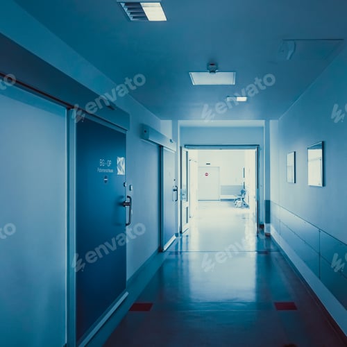 Preview: hospital corridor. hospital hallway. hospital interior