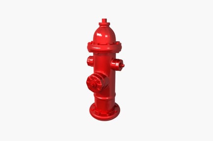 Preview: Fire hydrant with four valves and top knob
