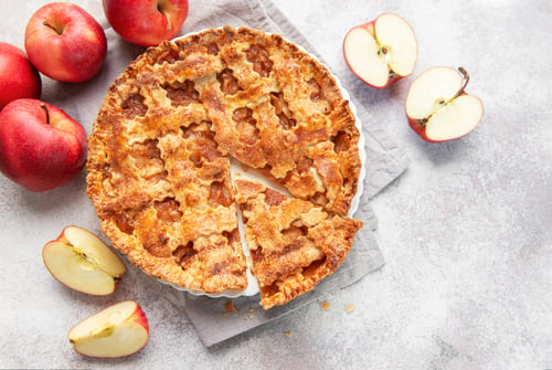 Preview: Apple pie with lattice crust and fresh apples
