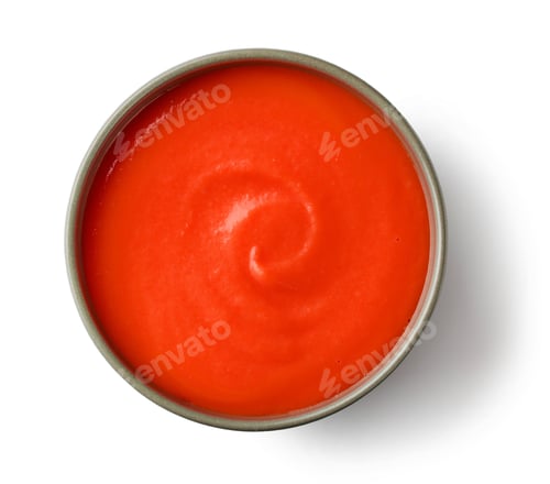 Preview: bowl of red tomato sauce ketchup