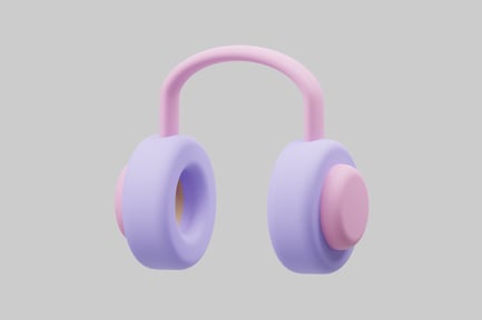 Preview: Pastel purple and pink headphones