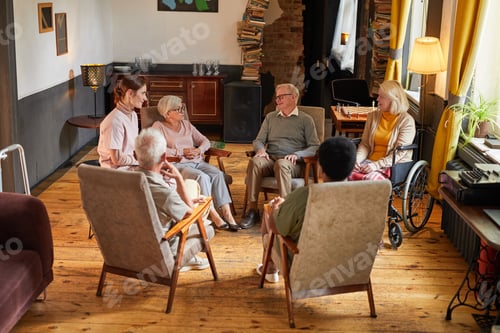 Preview: Group Therapy Session in Nursing Home