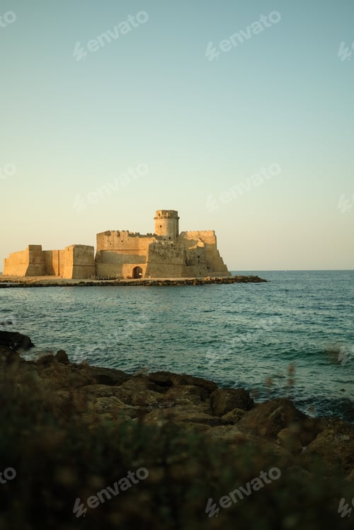 Preview: medieval castle in the middle of the sea