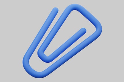 Preview: Blue paperclip.