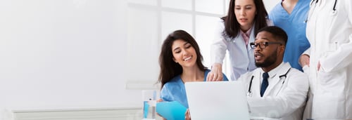 Preview: Team Of Expert Doctors Examining Medical Reports at Hospital