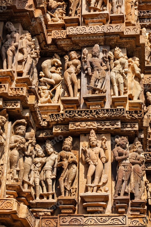Preview: Famous sculptures of Khajuraho temples, India