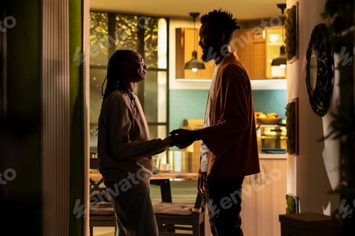 Preview: Couple, together again, after argument, sharing intimacy, and peaceful affection