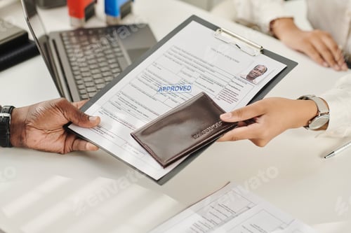 Preview: Man getting his approved documents