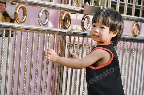 Preview: Close up portrait Asian cute baby boy