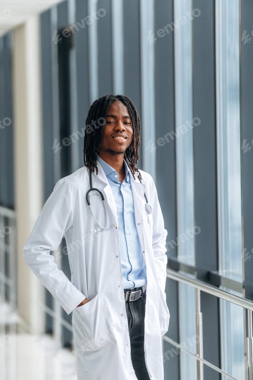 Preview: Confident Young Medical Professional in a Modern Setting