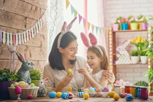 Preview: family preparing for Easter