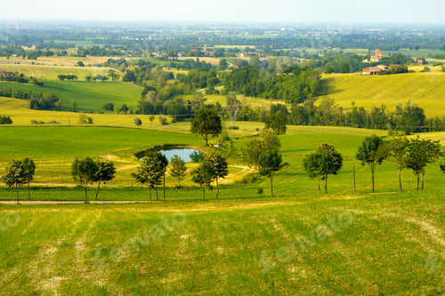 Preview: Rural landscape near Pianello Val Tidone and Agazzano, Emilia-Romagna, at May