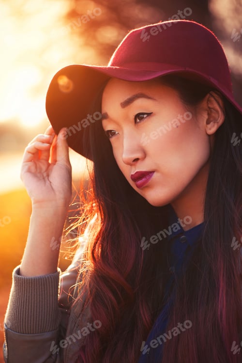 Preview: Asian Woman Outdoors