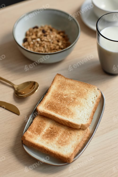 Preview: Toasted Bread on Table