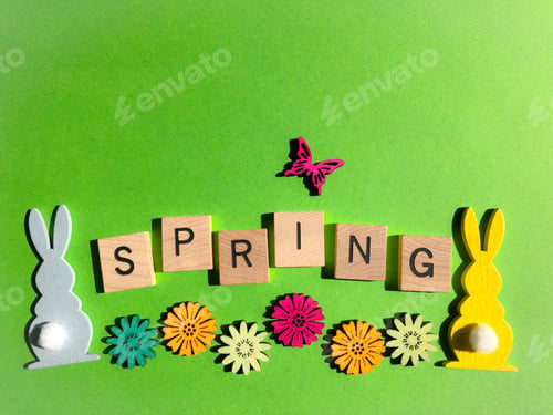 Preview: Spring, banner with copy space