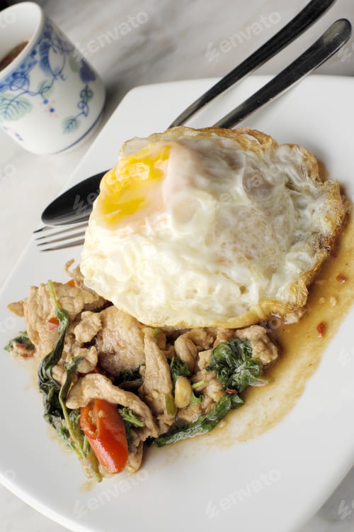 Preview: Pork Spicy Basil Sauce With Rice.