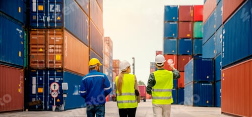 Preview: Logistics supply chain management and international goods import-export concept .