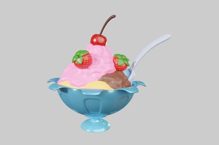 Preview: Retro sundae with cherry topping